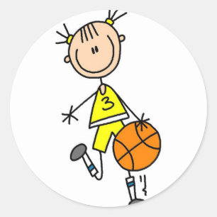 Sticker de basket-ball de Jersey Jaune