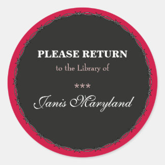 Sticker de bibliothèque / Ex Libris Nom Étiquette