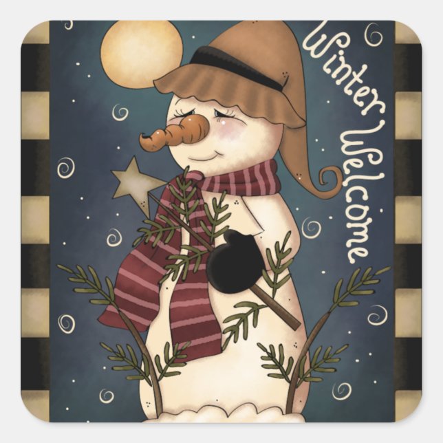 Sticker de bienvenue de Noël (Devant)