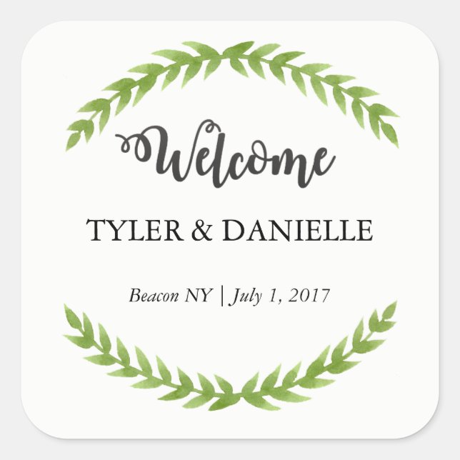 Sticker de bienvenue mariage (Devant)