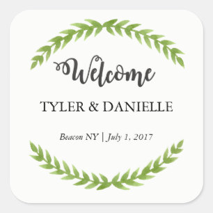 Sticker de bienvenue mariage