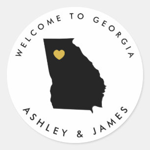 Sticker de bienvenue pour Mariage de Géorgie pour 