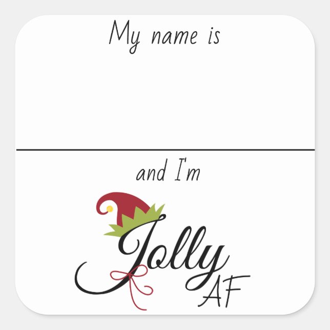 Sticker de boisson Marker Nom drôle Noël dire (Devant)