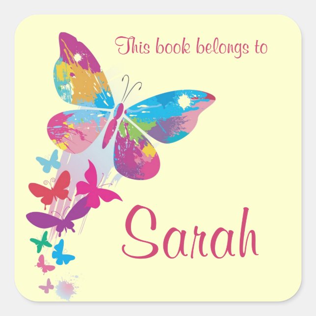 Sticker de boîte à papillon personnalisé (Devant)