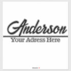 Sticker de boîte aux lettres personnalisée Adresse