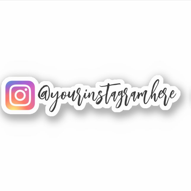 Sticker de calligraphie Instagram personnalisé (Devant)
