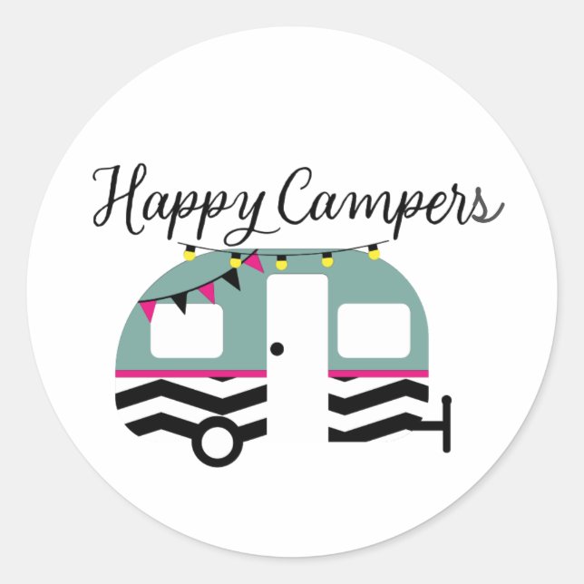 Sticker de Campers heureux (Devant)