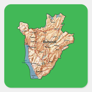 Sticker de carte Burundi