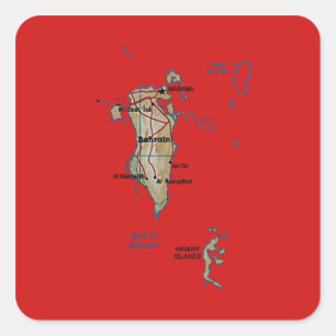 Sticker de carte de Bahreïn