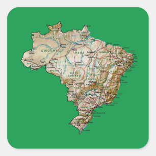 Sticker de carte du Brésil