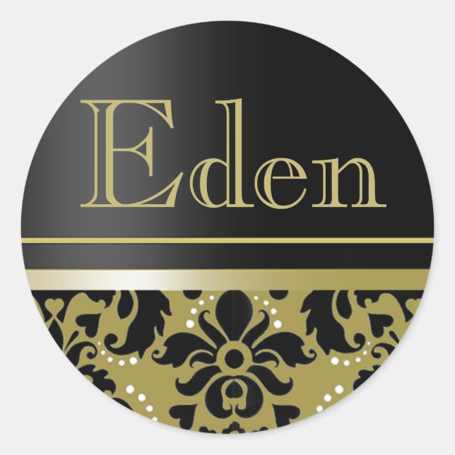 Sticker de chaucer "Eden" (noir/or) (Devant)