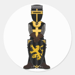 Sticker de chevalier noir médiéval