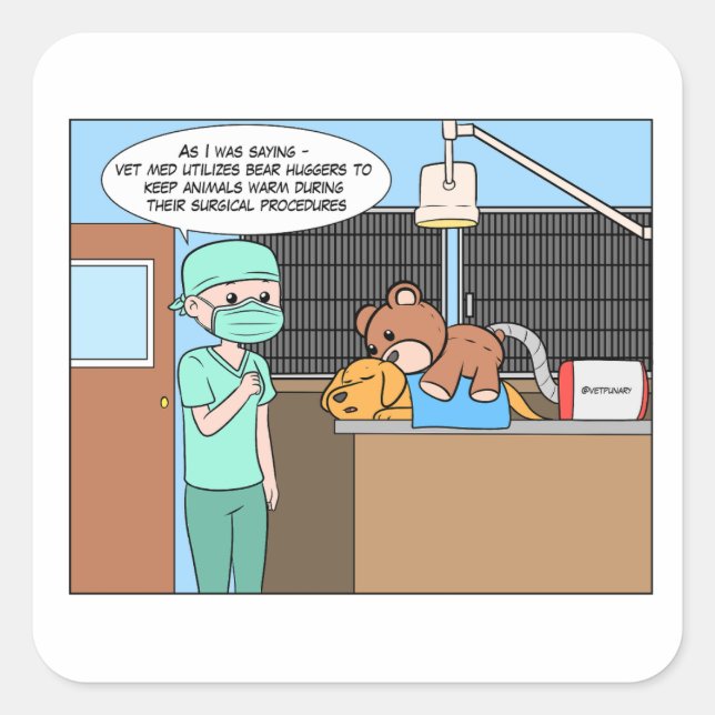 Sticker de chirurgie à hugger d'ours vétérinaire (Devant)
