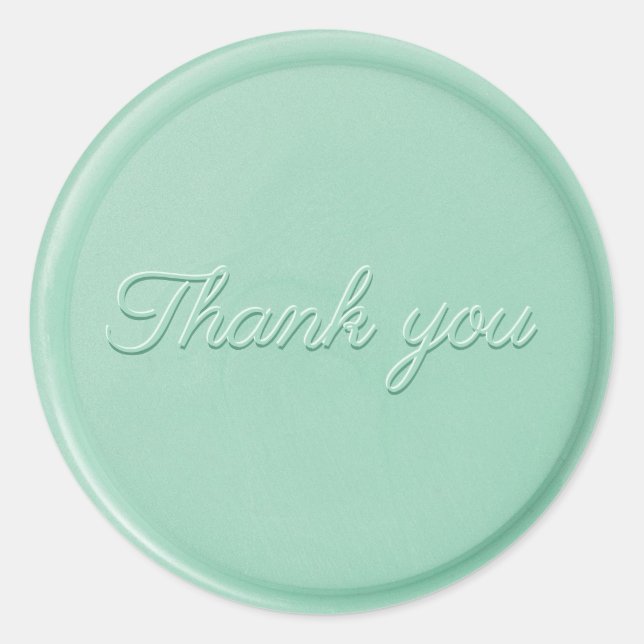 Sticker de cire verte de Merci (Devant)