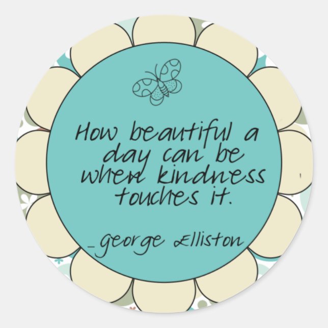 Sticker de citation de gentillesse (Devant)