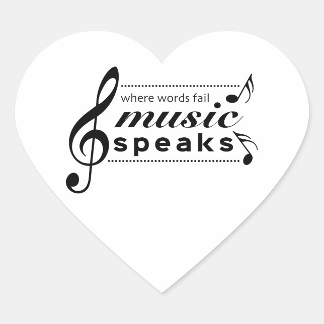 Sticker de citation de musique l Musique parle (Devant)