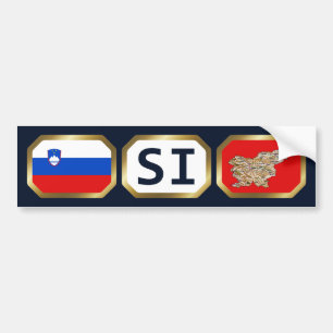 Sticker de code de la carte du drapeau de la Slov