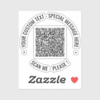 Sticker de code QR Info Analyse Texte et couleurs