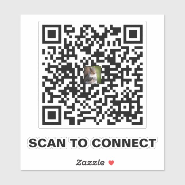 Sticker de code QR moderne - Simple et professionn (Feuille)