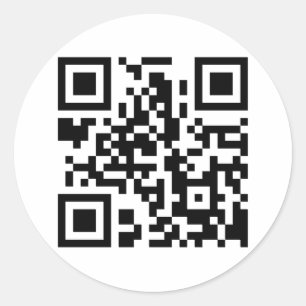 Sticker de code QR rond