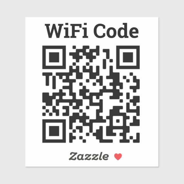 Sticker de code QR Wifi (Feuille)