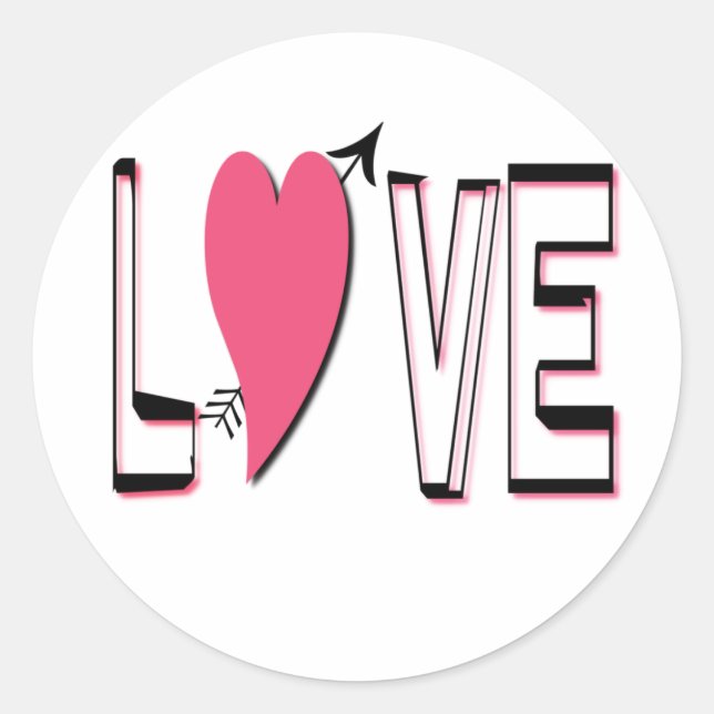 Sticker de coeur d'amour (Devant)