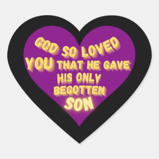 Sticker de coeur de Dieu aimé