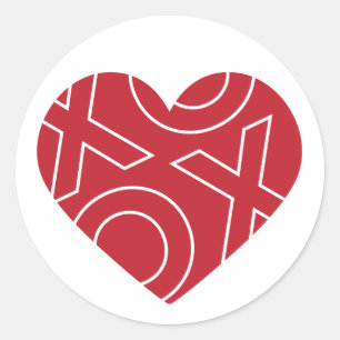 Sticker de coeur de Kiss Hugs