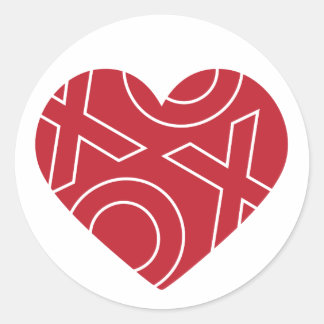 Sticker de coeur de Kiss Hugs