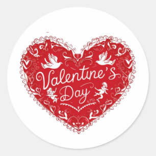Sticker de coeur de la Saint-Valentin, Étiquette