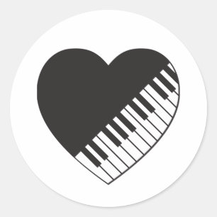 Sticker de coeur de piano