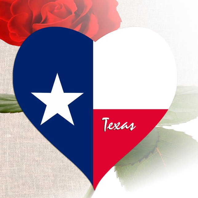Sticker de coeur du Texas, drapeau du Texas patrio (Créateur téléchargé)