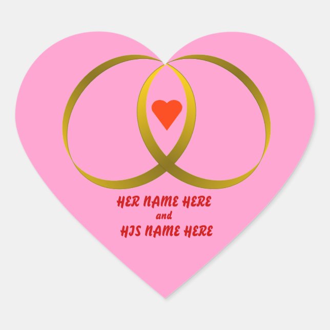 STICKER DE COEUR ET D'ANNEAU (Devant)