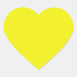 Sticker de coeur jaune vif