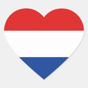 Sticker de coeur Pays-Bas Flag