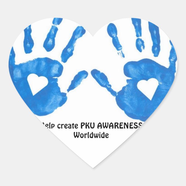 Sticker de coeur PKU (Devant)