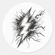 Sticker de coloriage d'énergie de foudre