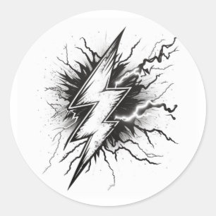 Sticker de coloriage d'énergie de foudre