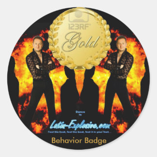 Sticker de comportement de badge d'or LE