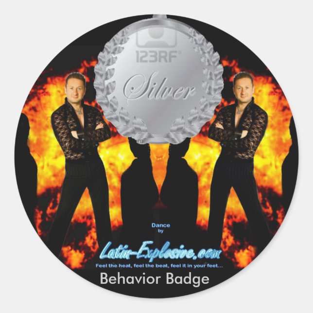 Sticker de comportement de badge en argent LE (Devant)