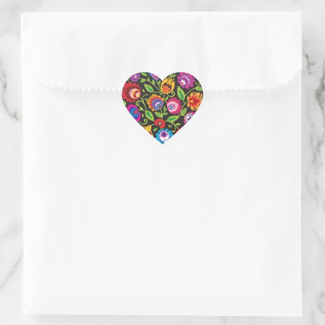 Sticker de composition du folklore polonais rond (Sac)
