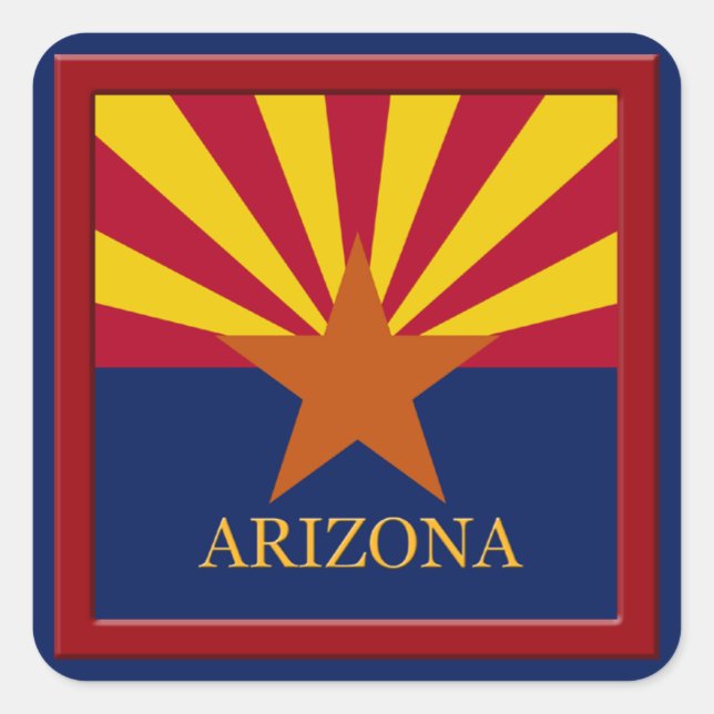 Sticker de conception drapeau de l'État de l'Arizo (Devant)