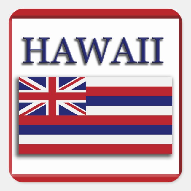 Sticker de conception drapeau de l'État d'Hawaii (Devant)
