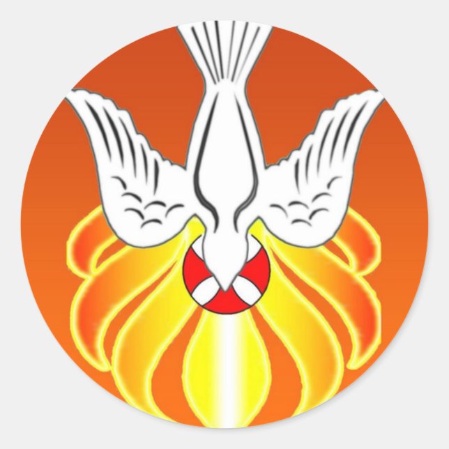 Sticker de confirmation - Esprit Saint et sept fla (Devant)