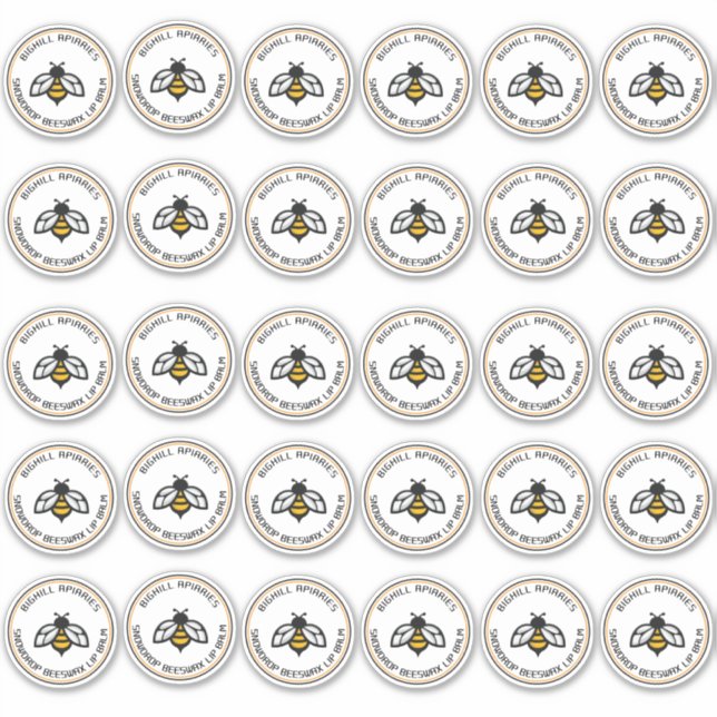 Sticker de conteneur rond de baume de lèvres Trent (Devant)