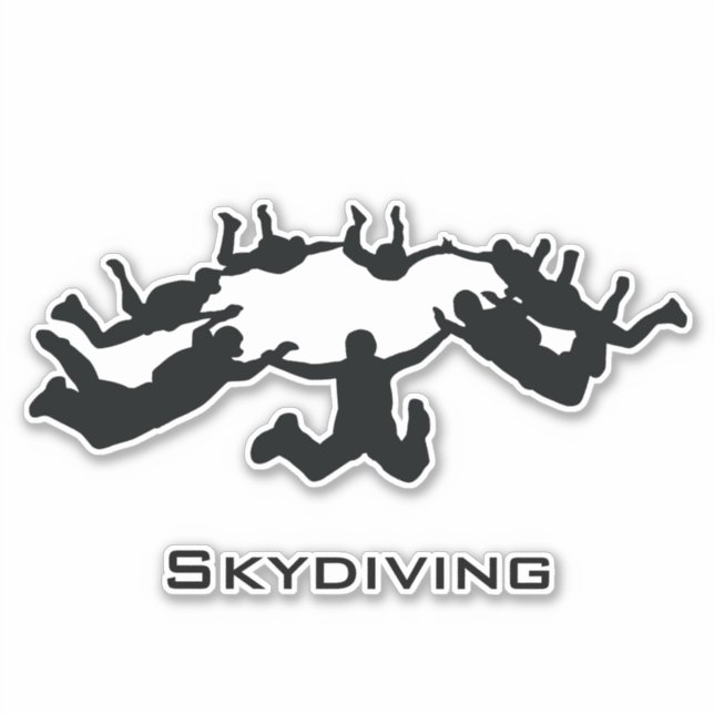 Sticker de contour de chute libre de Skydiving (Devant)