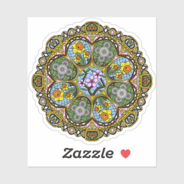 Sticker de contours Spring Nouveau (Feuille)