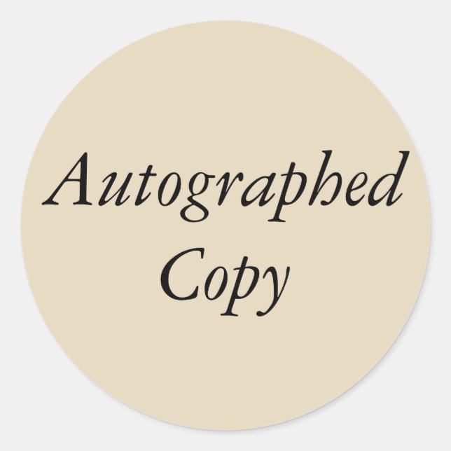 Sticker de copie autographié (Devant)