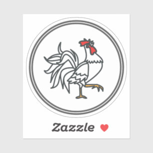 Sticker de coq Collection de crabes de crevettes