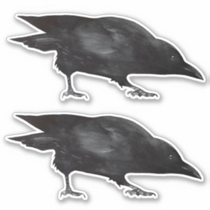 Sticker de Corbeau d'oiseaux noirs